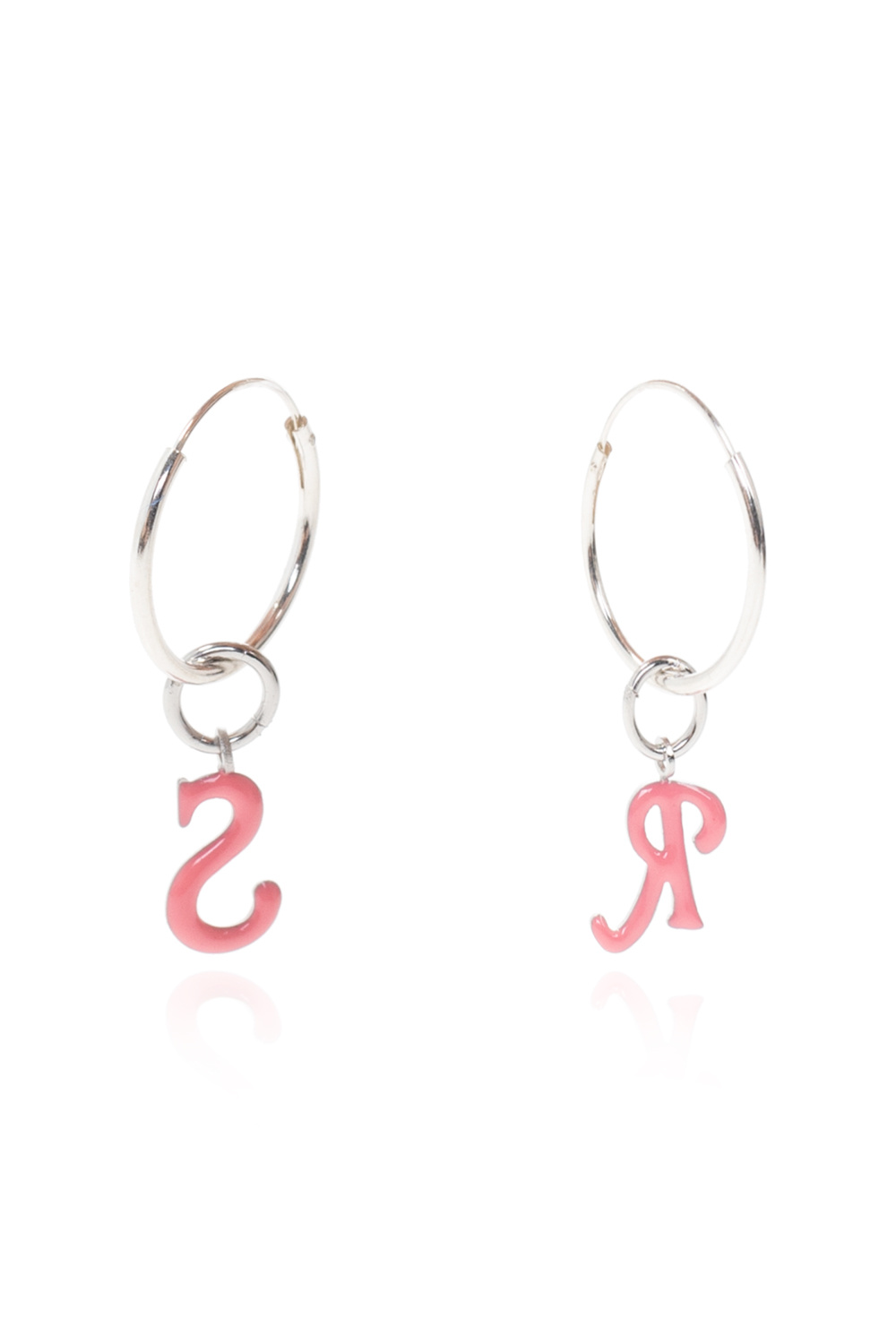 Silver earrings with charms Raf Simons